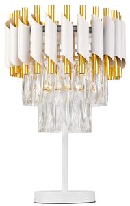 LAMPA NOCNA KRYSZTAŁOWA BIAŁO-ZŁOTA MAZINI