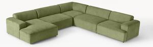 Sofa narożna XL ze sztruksu Melva