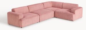 Sofa narożna ze sztruksu Melva (4-osobowa)