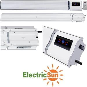 Grzejnik elektryczny ElectricSun 1200W/600W biały grzejniki na podczerwień z termostatem, z WiFi aplikacja Smart Life, 94x15cm, instalacja na suficie
