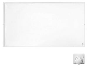 Grzejnik elektryczny ElectricSun 600W biały nagrzewnica elektryczna podczerwień z termostatem 103x63cm, instalacja na suficie lub ścianie
