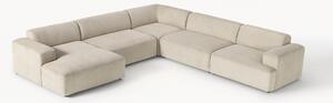 Sofa narożna XL ze sztruksu Melva