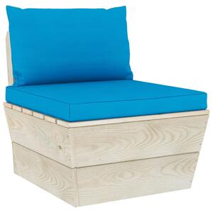 Poduszki na sofę z palet, 2 szt., jasnoniebieskie, tkanina