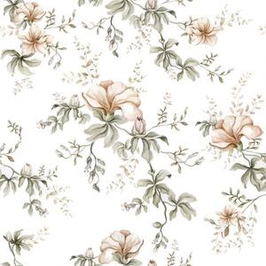 Tapeta do pokoju dziecka - Flowers of wilderness white