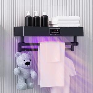 Suszarka do ręczników z dezynfekcją UV, łazienka lub kuchnia, ścienny, 60 cm, 450W, ElectricSun Standard czarny