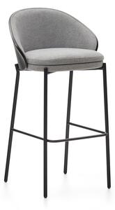 Czarno-szary hoker (wysokość siedziska 77 cm) Eamy – Kave Home