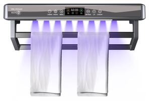 Suszarka do ręczników z dezynfekcją UV, łazienka lub kuchnia, ścienny, 60 cm, 450W, ElectricSun PREMIUM Szary