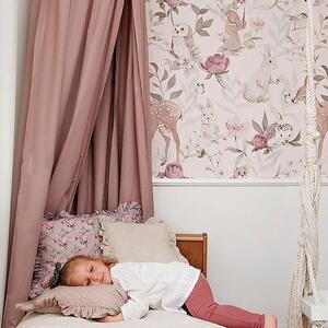 Tapeta Malumi WOODLAND GIRLS do pokoju dziecięcego - pink