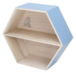 Półka dekoracyjna Hexagon blue 38cm