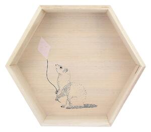Półka dekoracyjna Hexagon pink 36cm