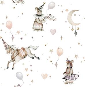 Tapeta do pokoju dziecka Girl’s magic white