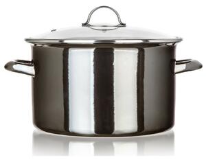 Banquet Garnek emaliowany METALLIC Black 26 cm, 6 l, z pokrywką, 26 cm