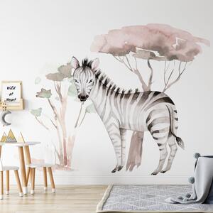 Naklejka ścienna do pokoju dziecka Dżungla i Przyjaciele–Zebra
