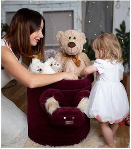 Kosz na zabawki Teddy Stars maroon