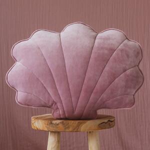 Poduszka muszla soft welwet "light pink"