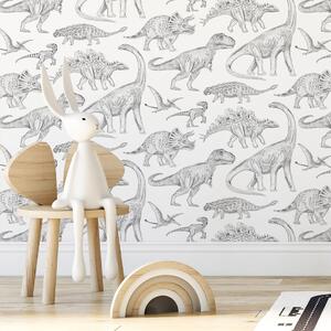 Tapeta do pokoju dziecka Dino White