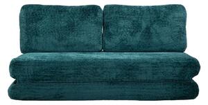 Zielononiebieska rozkładana sofa z materiału bouclé 150 cm Faster – Mauro Ferretti