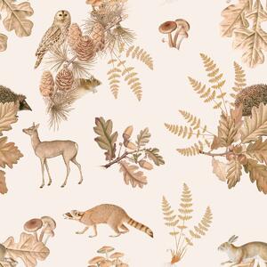 Tapeta do pokoju dziecka Autumn Forest With Animals