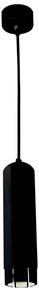 Czarna wisząca lampa tuba - 9X D258 G9-H63