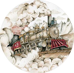Dziecięce naklejki ścienne Train in a Circle / Industrial Evolution