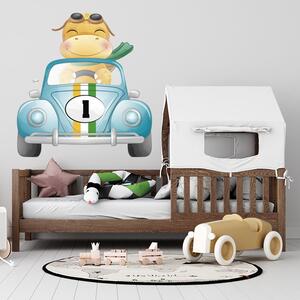 Naklejka ścienna do pokoju dziecka Dinoprzyjaciele–auto