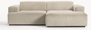 Sofa narożna ze sztruksu Melva (3-osobowa)