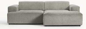 Sofa narożna ze sztruksu Melva (3-osobowa)