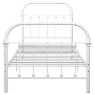 Białe metalowe łóżko 90x200 cm - Asal