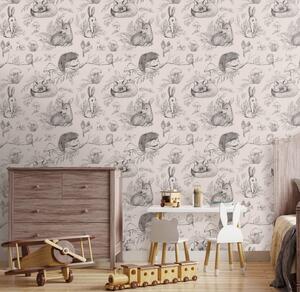 Tapeta dla dzieci Malumi Deer & Friends Beige