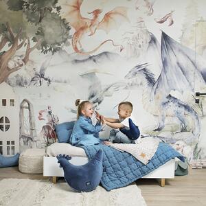 Tapeta dla dzieci Malumi_KRÓLESTWO SMOKÓW
