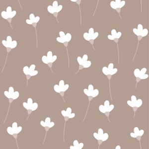 Tapeta do pokoju dziecka SIMPLE Daisies on mocca