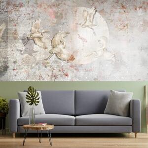 Tapeta Malumi ORIENT MOON - Rose Tint - W Czaple I Kwiaty
