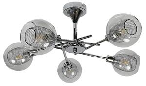 Chromowana nowoczesna lampa wisząca - 3X D278 D5-F70