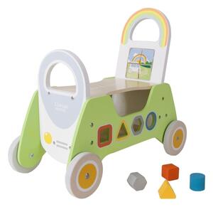 CLASSIC WORLD Drewniany Jeździk MONTESSORI Pchacz 2w1