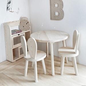 Drewniany okrągły stolik dziecięcy 60cm