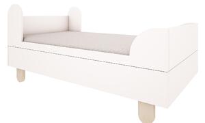 Drewniane łóżko dla dzieci 80 x 200 cm Basic białe