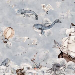 Tapeta do pokoju dziecka Mural Podniebny Ocean niebieski