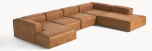 Sofa modułowa XL ze skóry z recyklingu Lennon