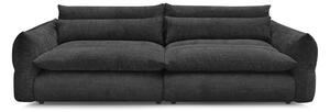 Czarna sofa z tkaniny szenilowej 276 cm Neil – Bobochic Paris