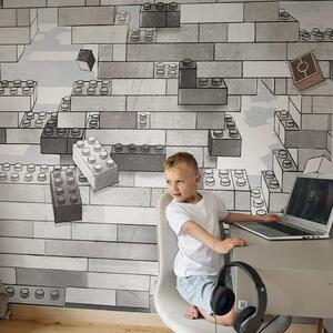 Tapeta Malumi BLOCKS Mural - Tapeta Dla Chłopaka Z Murem Z Klocków