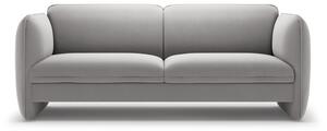 Jasnoszara aksamitna sofa 204 cm Georgia – Micadoni