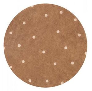 Dywan Bawełniany Do Prania Round Dot Chestnut 140cm