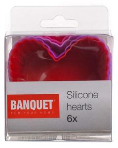 Banquet 6-częściowy silikonowy zestaw foremekCulinaria, serca
