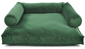 Legowisko kanapa dla małego psa LUX 70x50 cm S - zielone