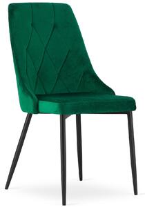Pikowane krzesło jadalniane z wysokim oparciem Imola aksamit