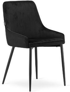 Krzesło jadalniane z niskimi podłokietnikami Monza aksamit