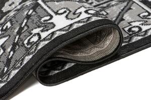 Czarny wzorzysty dywan w stylu retro - Lano 3X