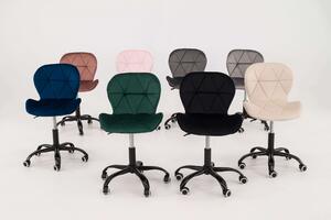 EMWOmeble Krzesło obrotowe ART118S / jasnoszary welur, noga czarna