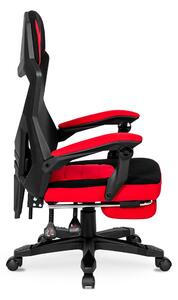 Czerwono-czarny regulowany fotel gamingowy - Vixo