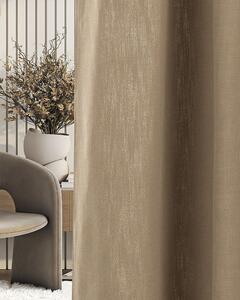 Zasłona gotowa na taśmie marszczącej 140x280cm light brown 1 szt